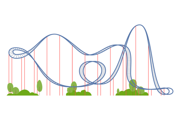 Amusement Park Ride Color Icon. Coaster: A Playful Visual Punch