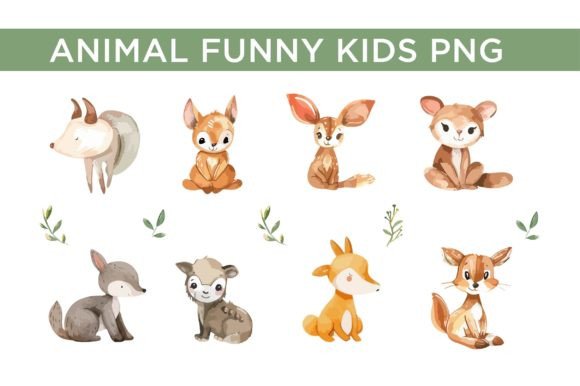 Bringing Whimsy to Life with Water Color Animal Kids PNG