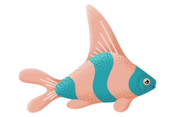 Clownfish Icon: A Splash of Exotic Aquarium Color