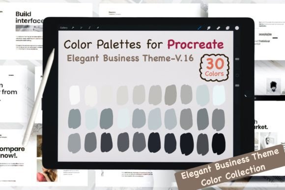 Elegant Biz V16: Procreate Palettes for Modern Brands