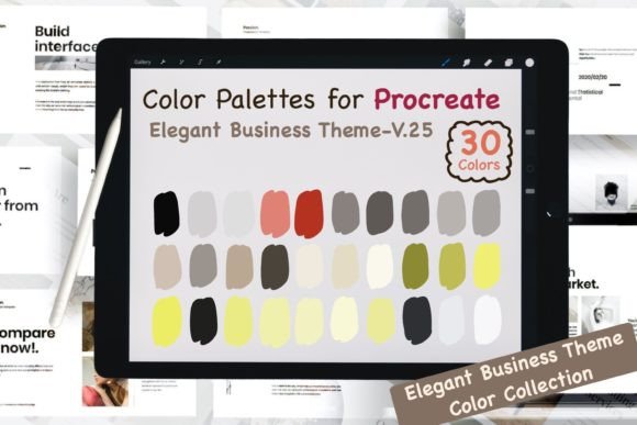 Elevate Your Brand: Procreate Color Palettes-Elegant Biz V25