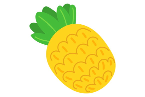 Pineapple Color Icon: A Tropical Summer Fruit Symbol