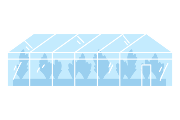 Visualizing Growth: The Greenhouse Color Icon Glass Building