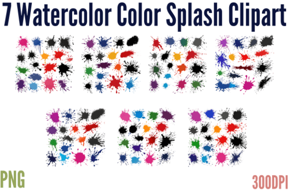 Watercolor Color Splash Clipart: Infusing Energy into Your Digital Assets
