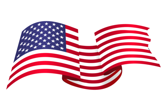 Waving Usa Flag. Color Striped American: A Font for Bold Statements